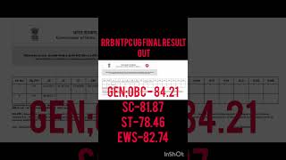 RRB NTPC UG FINAL RESULT OUT।। rrb ntpc result।। rrb ntpc update।। #rrb #ntpc_exam #rrbntpc #rrbexam
