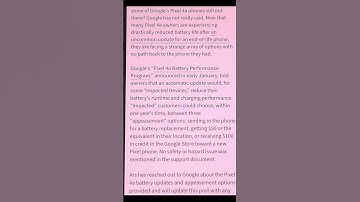 Google Pixel 4a Battery Performance Program #android #pixel4a #shorts