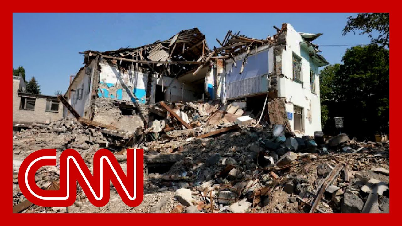CNN goes into town surrounded on both sides by Russian forces