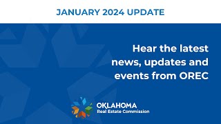 January 2024 Commission Update - Oklahoma Real Estate Commission