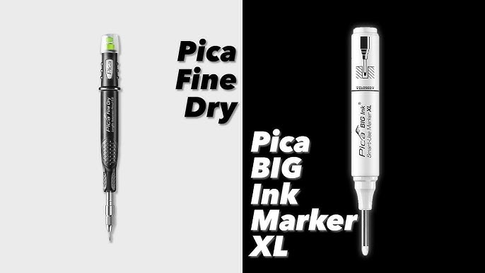 Marker, dry, for deep holes, black,, Pica - Pencils