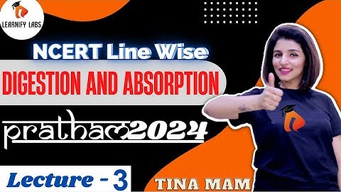 Digestion & Absorption | L-3 | NCERT Line Wise | NEET Biology | NEET 2023-24 | Tina Ma