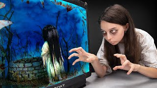 Girl From "The Ring" Horror Movie On Your TV | AWESOME DIY image