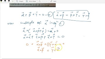 (i) If ` vec alpha +vec beta +vec gamma = 0 , prove that vec alpha× vec beta= vec beta x vec