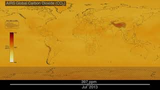 Data visualization of global carbon dioxide(CO2)for the period September 2002-March 2022, subscribe.