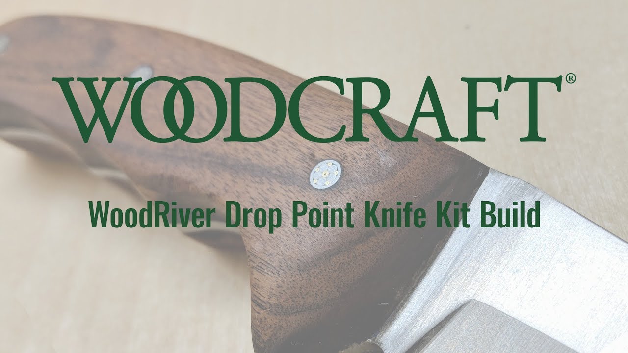 WoodRiver - Drop Point Skinner Knife Kit w/Black Leather Sheath