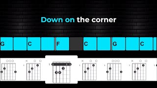 Down On The Corner - CCR - Guitar Chords & Lyrics - Play Along