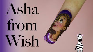 Asha from Disneys Wish | THE BEST Face I Have Ever Sculpted With Acrylic! @Hotpinkzebrapolish