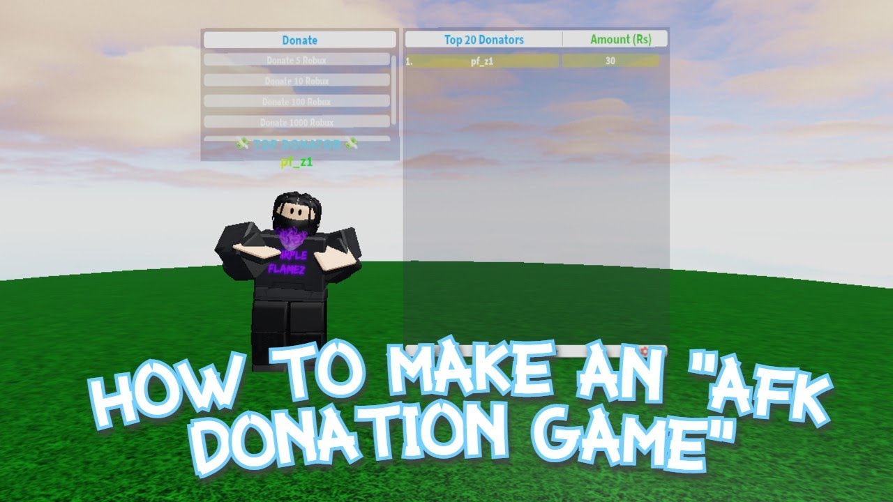 How To Make An Afk Donation Game On Roblox Youtube - how to donate in games roblox