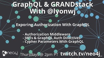 Exploring Authorization With GraphQL & GRANDstack - Will Lyon on Twitch
