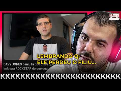 Davy Jones baniu fã após piada sobre seu filho e a Rockstar. Renanplay reagiu ao momento na live
