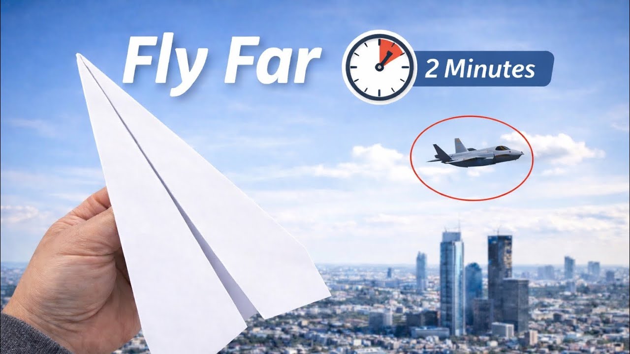 How to Make An Easy Jet Paper Airplane(Fly Far)