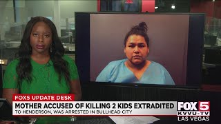 Mother accused of killing 2 kids extradited to Nevada