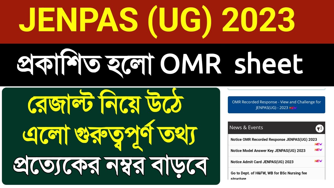 Jenpas JENPAS (UG) 2023 Safe Score / JENPAS (UG) Cutoff 2023 / JENPAS (UG) OMR ...