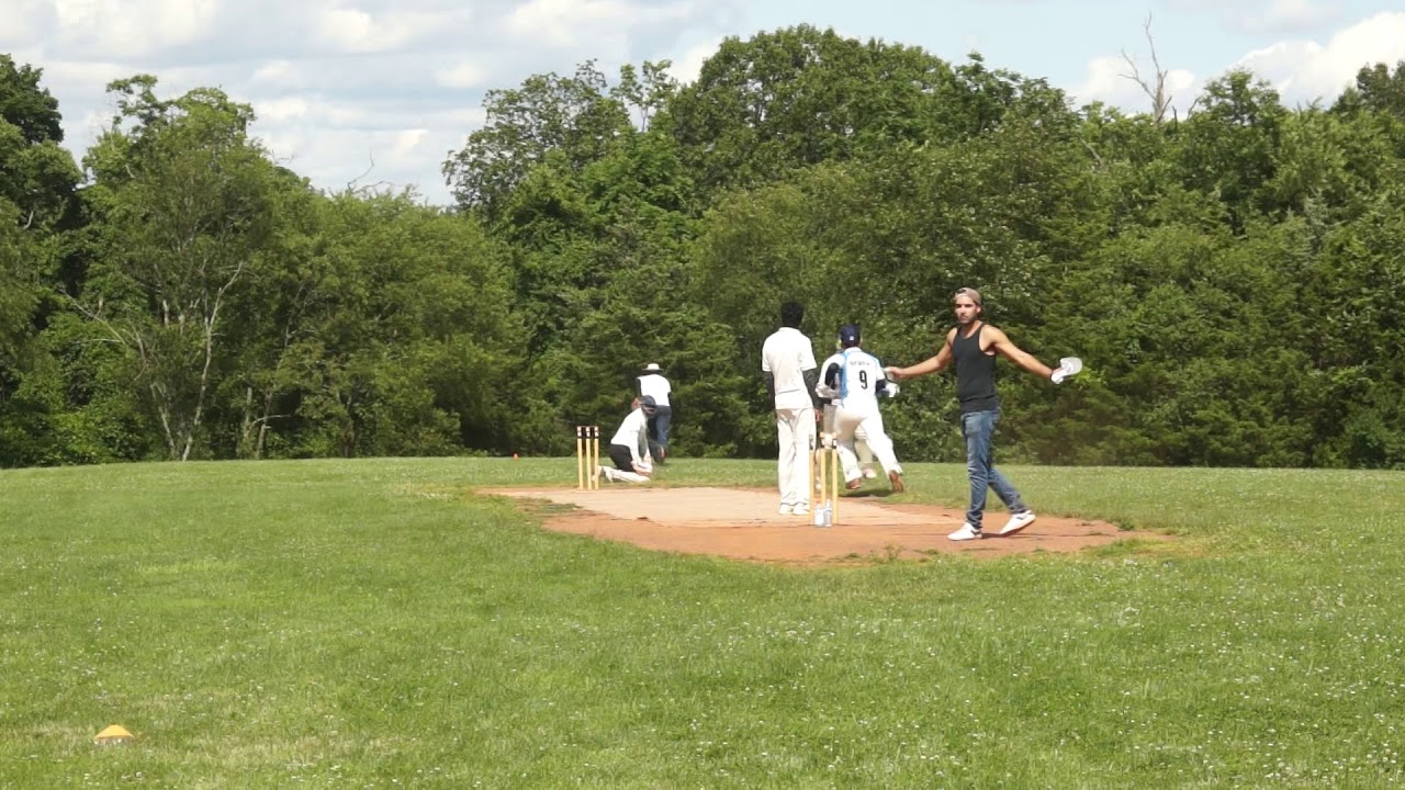 First over of the Match Bat and Ball Cricket League New Jersey 2019