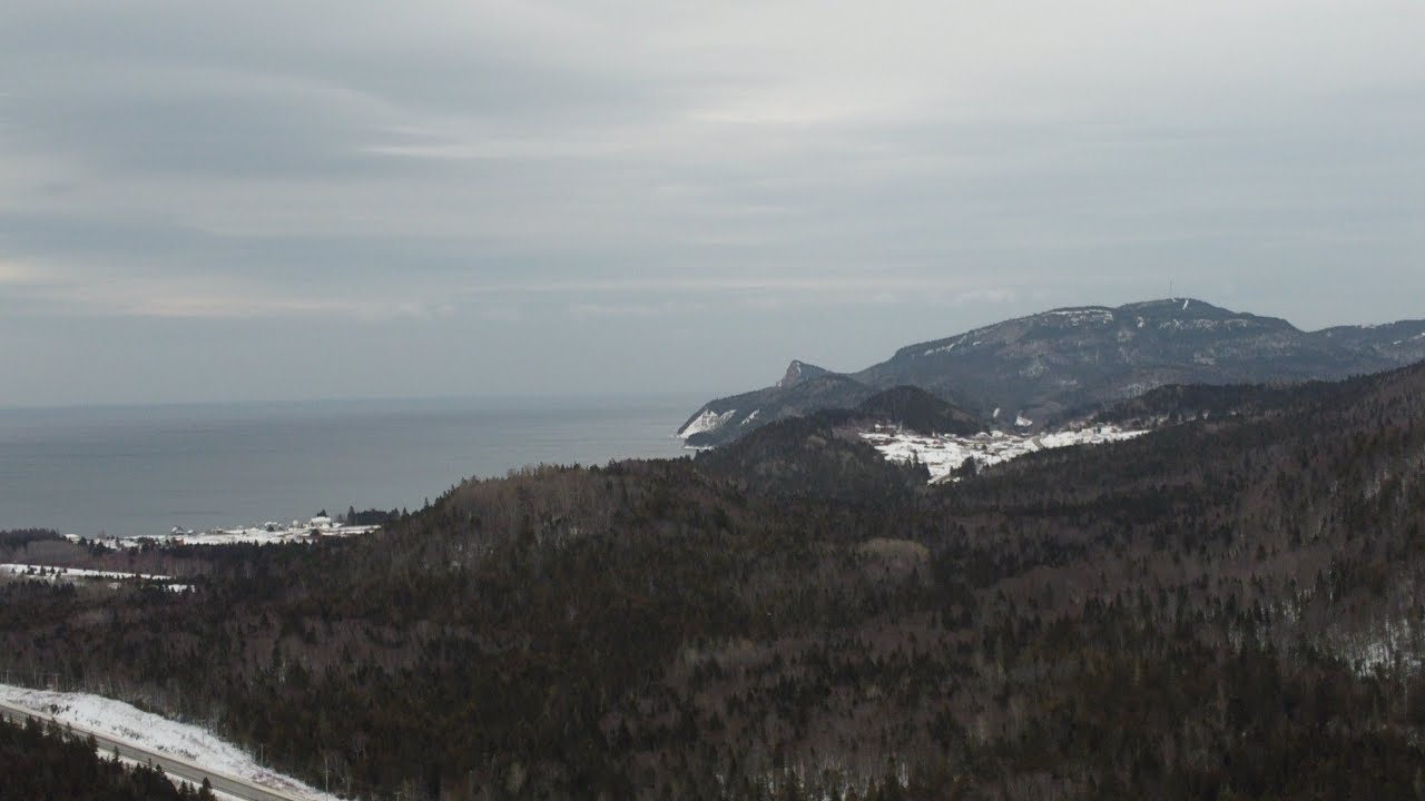 4K Drone Video From Lemieux Road, In Perce Quebec Canada