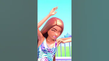 Barbie Cannonball S Into A Pool Barbie Short 