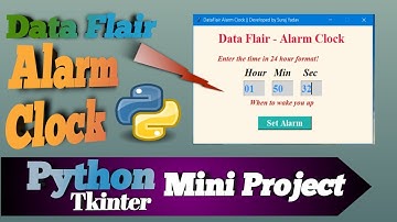 #Introduction Data Flair-Alarm Clock by using Python #python #tkinter #2021