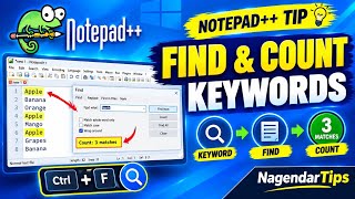 How to Find & Count Keywords in Notepad++ | Notepad++ Tips