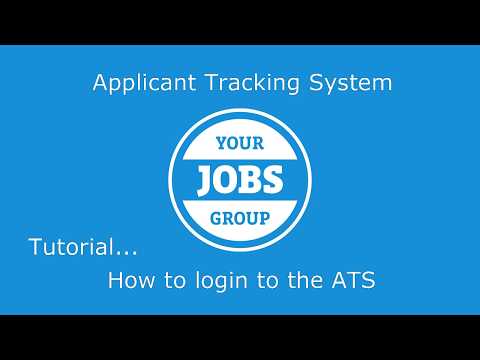 ATS Tutorial | How to login to the ATS