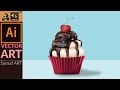 Cupcake Artwork in Adobe Illustrator 2020  | Speed Art