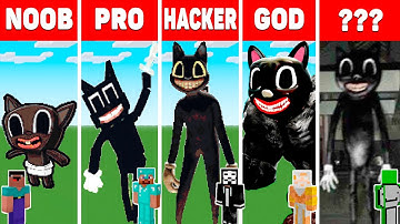 MINECRAFT NOOB vs PRO vs HACKER vs GOD Minecraft Pixel art: Cartoon Cat / Animation