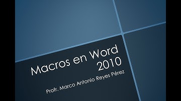 Macros en Word 2010 - Ejemplo1