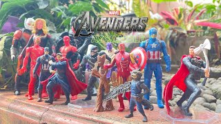 Avengers Captain America, Iron Man, Hulk, Thor, Black Widow,Scarlet Witch, Vision,Falcon, Spider-Man