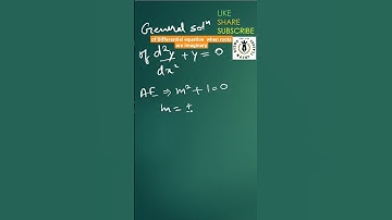General solution of differential equation when roots are imaginary #differentialequation #shorts