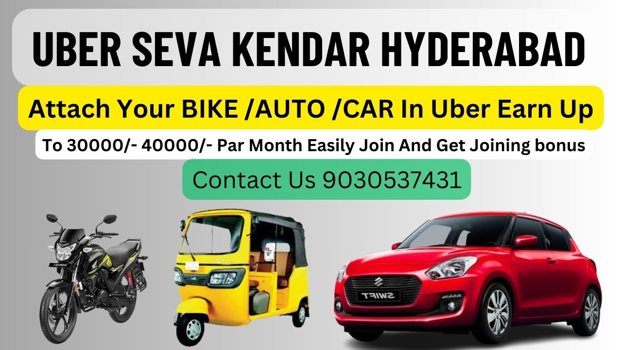 Uber Seva Kendra Hyderabad | Contact us 8801414617