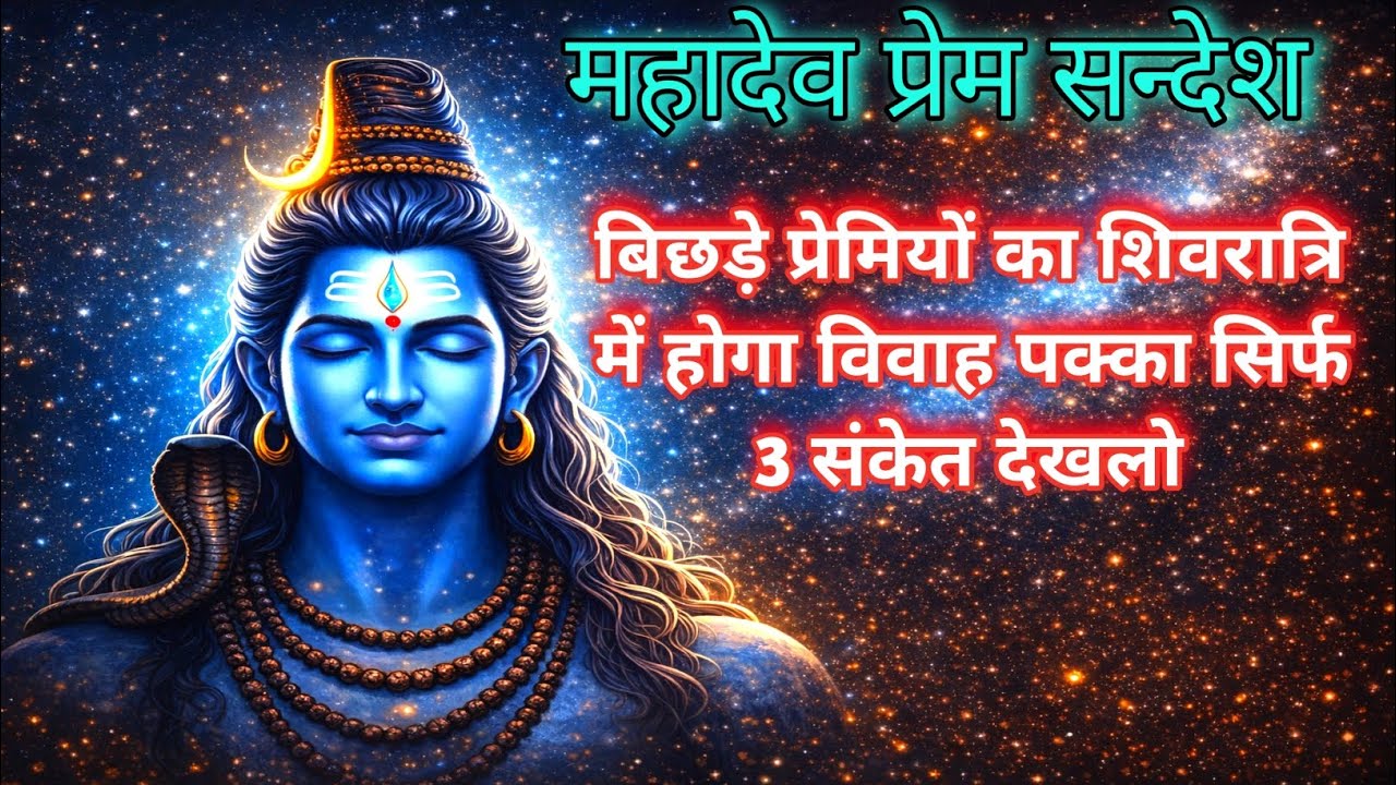 🔴Shiv ka sandesh today 🌺🔱 बिछड़े प्रेमियों का शिवरात्रि में होगा विवाह पक्का सिर्फ 3 संकेत देखलो