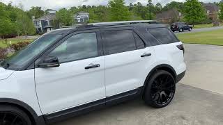 Wrapped Ford Explorer on 24 Inch Rims