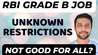 RBI Grade B Job | Some Unknown Restrictions | Not Good For All? | Banker Couple