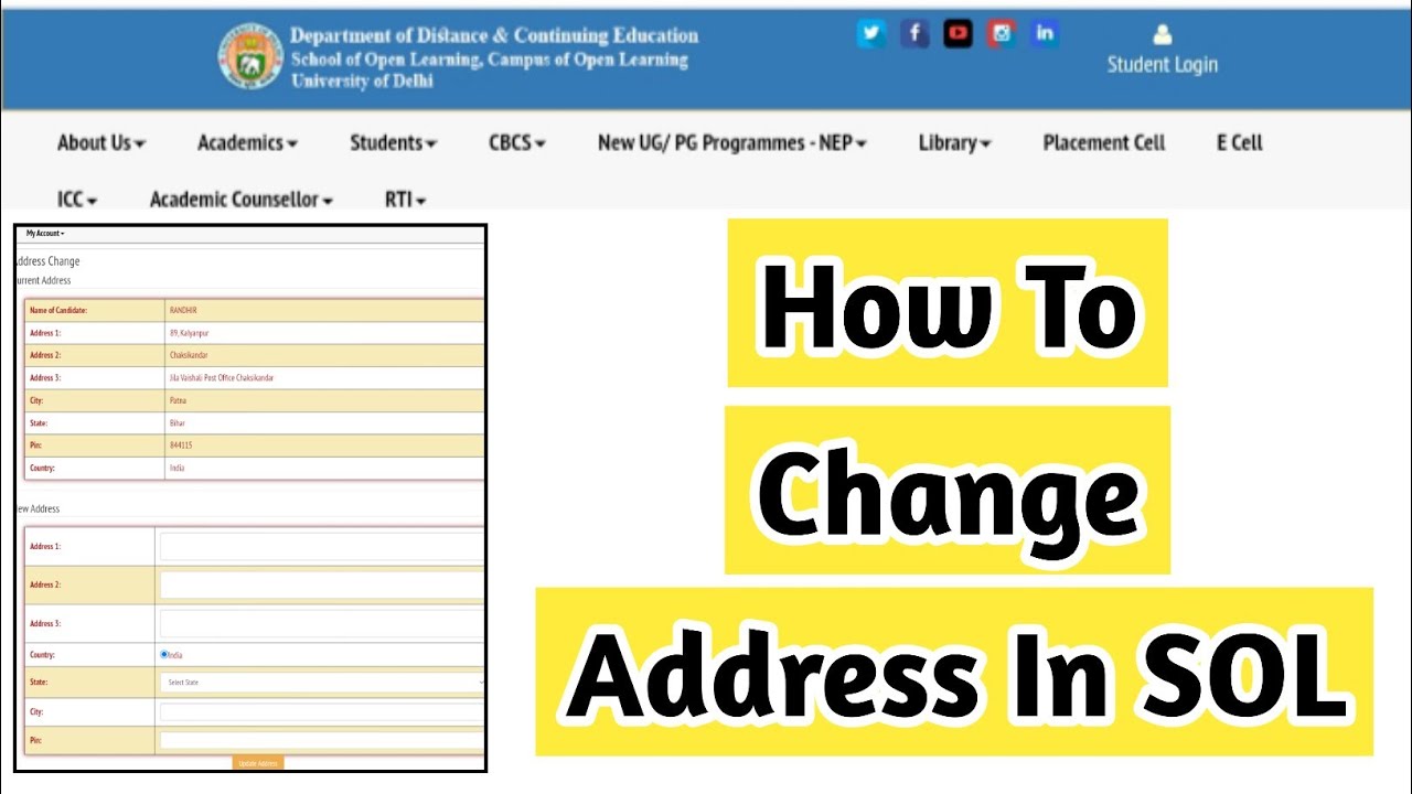 How To Change Address In Du Sol | Ran2goal (DU SOL) 