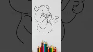 Drawing Good Luck Bear from Care Bears