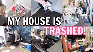 MY HOUSE IS TRASHED! CLEAN WITH ME 2024 | ALL DAY CLEANING MOTIVATION | ORGANIZING &amp; DECLUTTERING