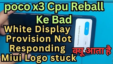 Poco X3 Miui Logo Stuck with white Display Solution@JYOTSNAMOBILECARE