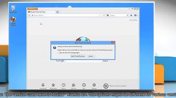 How to turn on Private Browsing in Mozilla® Firefox on a Windows® 8 PC