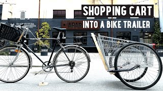 DIY Bicycle Trailer from Shopping Cart