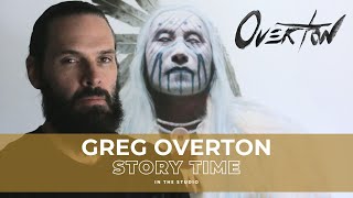 Greg Overton in the studio talking about unfinished paintings