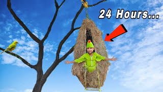 Living On Real birdhouse For 24 Hours | WE build birdhouse | a1 adventure