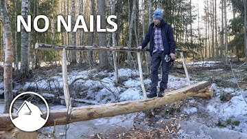 How to Build a Log Bridge with hand tools
