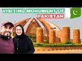 Visiting monument of pakistan  with my wife