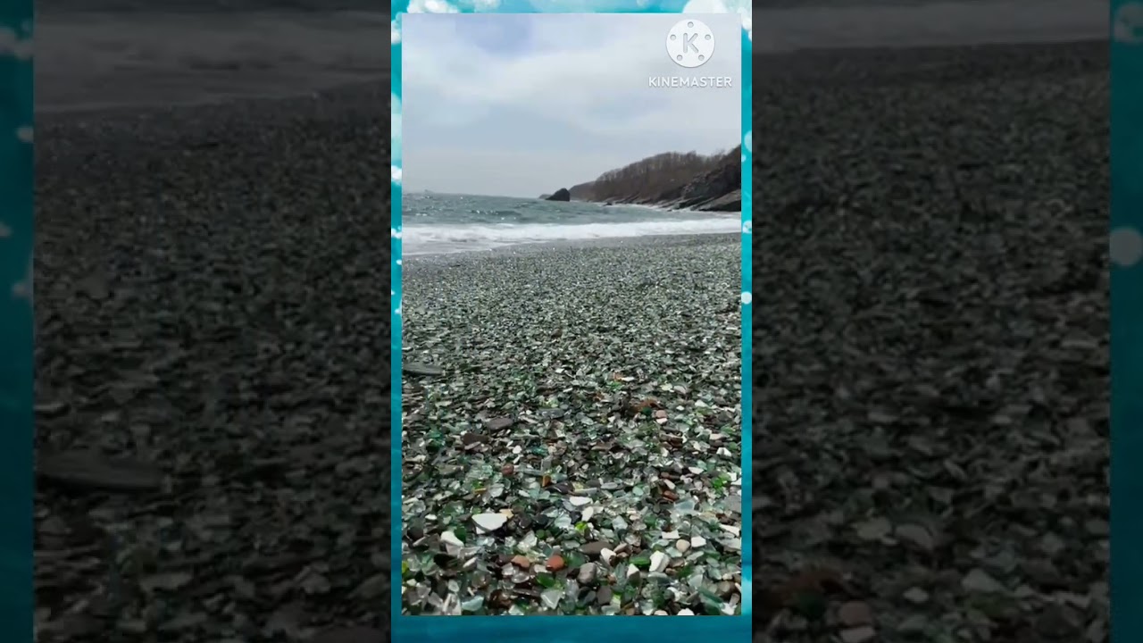 The Far East. Primorsky Krai. Vladivostok. The beach is made of glass. 