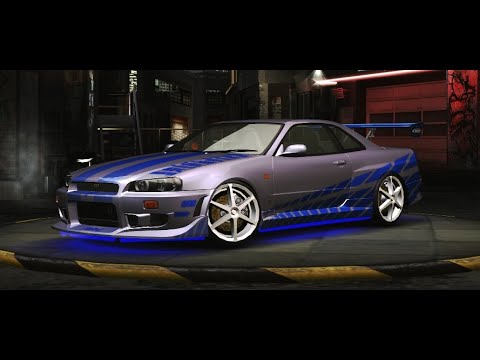 видео: Brian O'Conner's Nissan Skyline GT-R R34 from 2 Fast 2 Furious | Need for Speed: Underground 2