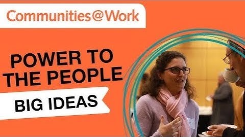 Community Development | Power to the People Conference Canberra: Big Ideas