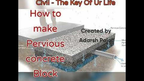How to make Pervious Concrete Block for road / Thirsty Road.