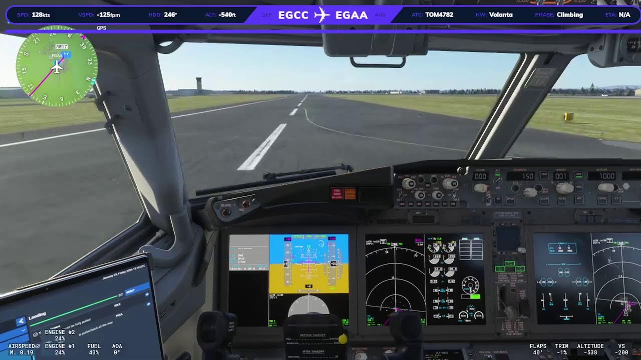 Microsoft Flight Sim EGCC-EGAA