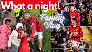 WHAT A NIGHT! UK FAMILY VLOG | Our Trip To Manchester To Watch Man Utd U18's Play PL CUP Final.