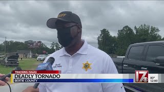 At least 2 dead, 2 missing following Bertie County tornado